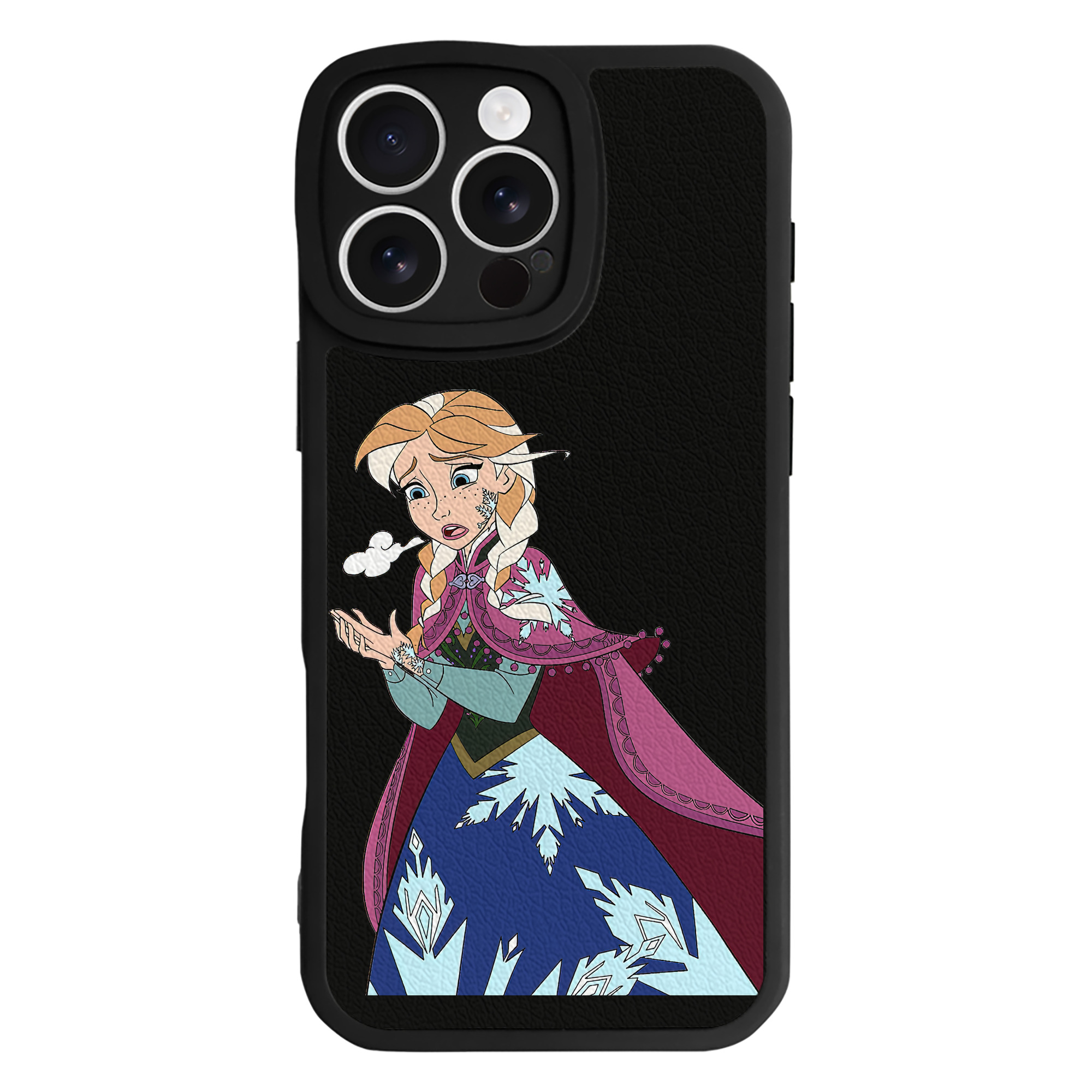 （画像用） アナと雪の女王 アンナ エルサ Frozen Anna Elsa 【iPhone 16シリーズ対応】シリコンスマホケース（レザー調） 材質：シリコン